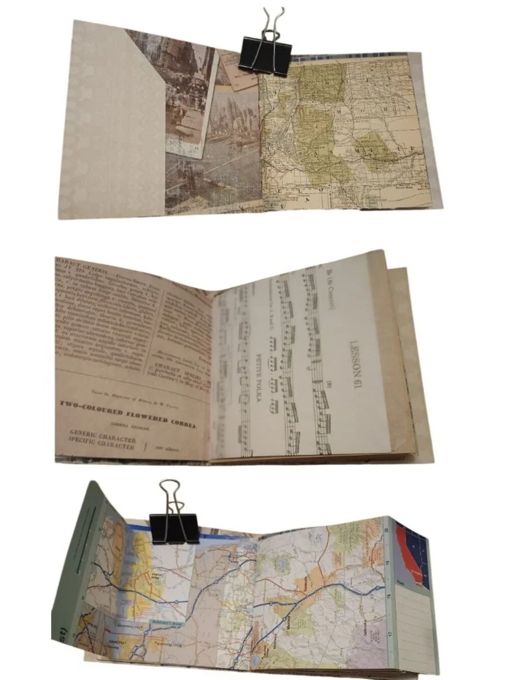 Junk Journal Travel Theme 68 pages Handmade
